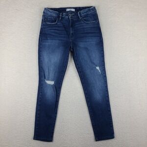 KanCan Jeans Womens 11/29 Blue Meg High Rise Skinny Distress Dark Wash KC9238D
